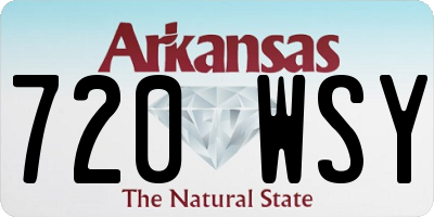 AR license plate 720WSY