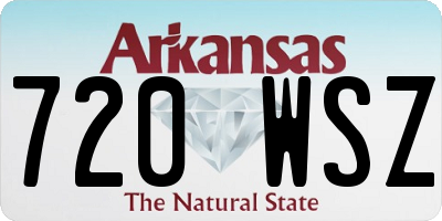 AR license plate 720WSZ