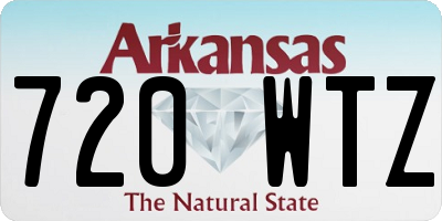 AR license plate 720WTZ