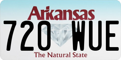 AR license plate 720WUE