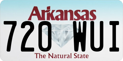 AR license plate 720WUI