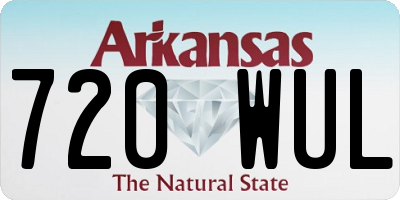 AR license plate 720WUL