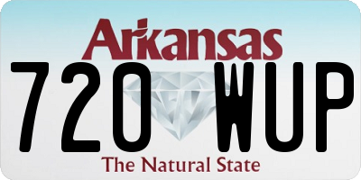 AR license plate 720WUP