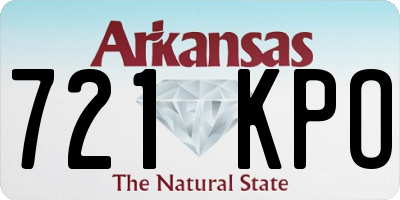 AR license plate 721KPO