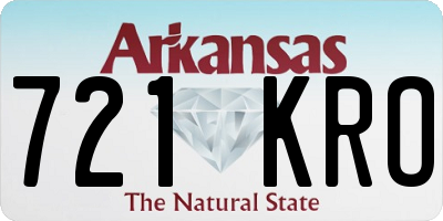 AR license plate 721KRO