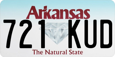 AR license plate 721KUD