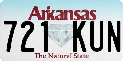 AR license plate 721KUN
