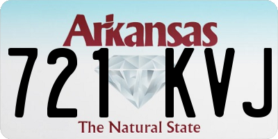 AR license plate 721KVJ