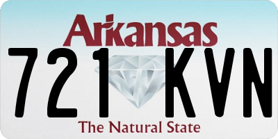 AR license plate 721KVN