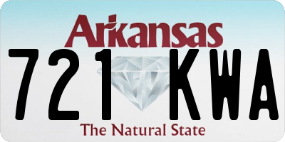 AR license plate 721KWA