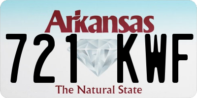 AR license plate 721KWF