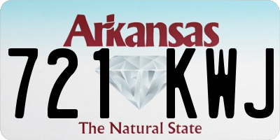 AR license plate 721KWJ