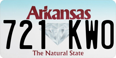 AR license plate 721KWO