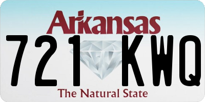 AR license plate 721KWQ