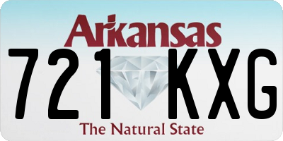 AR license plate 721KXG