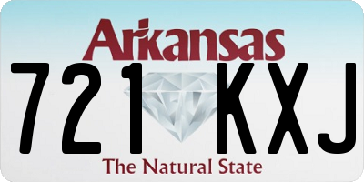 AR license plate 721KXJ