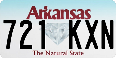 AR license plate 721KXN
