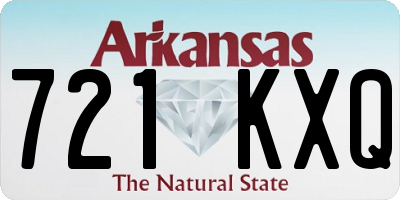 AR license plate 721KXQ