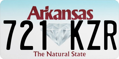 AR license plate 721KZR