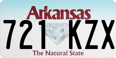 AR license plate 721KZX
