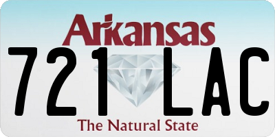 AR license plate 721LAC