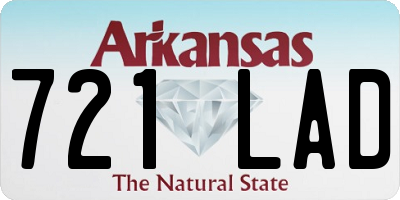 AR license plate 721LAD