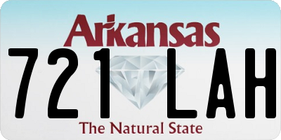 AR license plate 721LAH