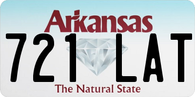 AR license plate 721LAT