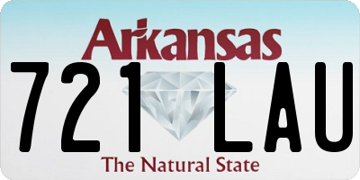AR license plate 721LAU