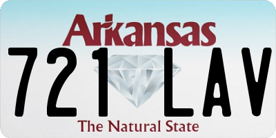 AR license plate 721LAV