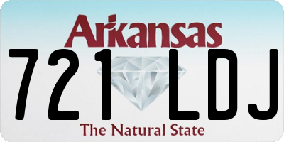 AR license plate 721LDJ