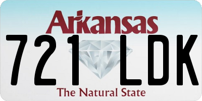 AR license plate 721LDK