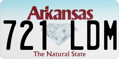 AR license plate 721LDM