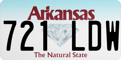 AR license plate 721LDW