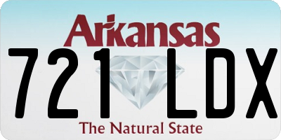 AR license plate 721LDX