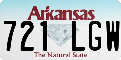 AR license plate 721LGW