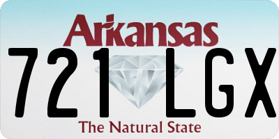 AR license plate 721LGX