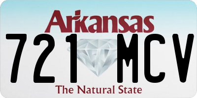 AR license plate 721MCV