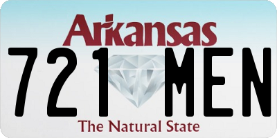 AR license plate 721MEN