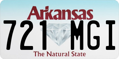 AR license plate 721MGI