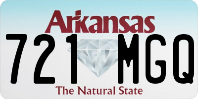AR license plate 721MGQ