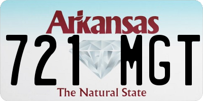 AR license plate 721MGT
