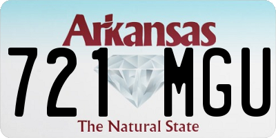 AR license plate 721MGU