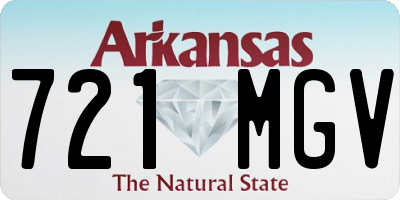 AR license plate 721MGV