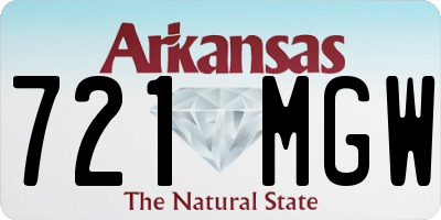 AR license plate 721MGW