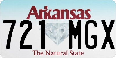 AR license plate 721MGX