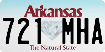AR license plate 721MHA