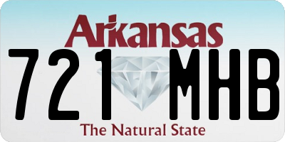 AR license plate 721MHB
