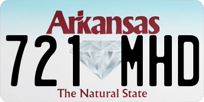 AR license plate 721MHD