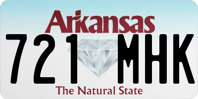 AR license plate 721MHK